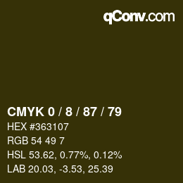 カラーコード: CMYK 0 / 8 / 87 / 79 | qconv.com