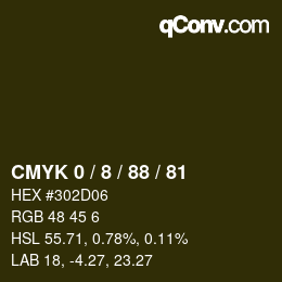 Color code: CMYK 0 / 8 / 88 / 81 | qconv.com