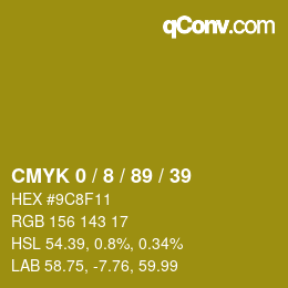 Color code: CMYK 0 / 8 / 89 / 39 | qconv.com