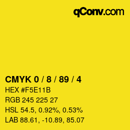 Color code: CMYK 0 / 8 / 89 / 4 | qconv.com