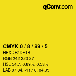 Color code: CMYK 0 / 8 / 89 / 5 | qconv.com