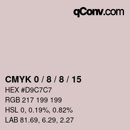 Code couleur: CMYK 0 / 8 / 8 / 15 | qconv.com