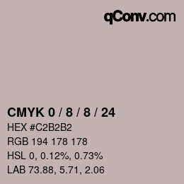 Código de color: CMYK 0 / 8 / 8 / 24 | qconv.com