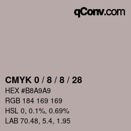 Color code: CMYK 0 / 8 / 8 / 28 | qconv.com