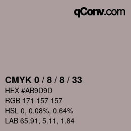 Color code: CMYK 0 / 8 / 8 / 33 | qconv.com