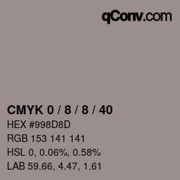 Color code: CMYK 0 / 8 / 8 / 40 | qconv.com