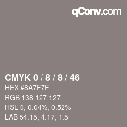 Color code: CMYK 0 / 8 / 8 / 46 | qconv.com