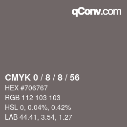 Color code: CMYK 0 / 8 / 8 / 56 | qconv.com