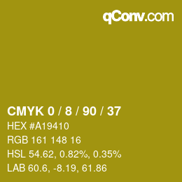 Color code: CMYK 0 / 8 / 90 / 37 | qconv.com