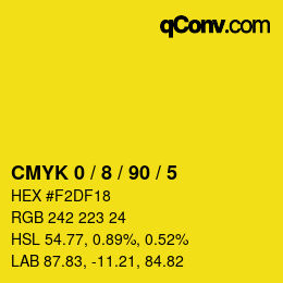 Color code: CMYK 0 / 8 / 90 / 5 | qconv.com