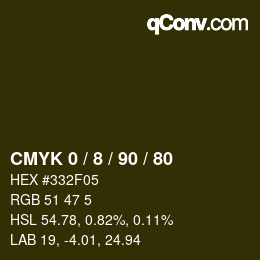 颜色代码: CMYK 0 / 8 / 90 / 80 | qconv.com