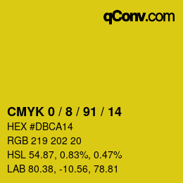 Color code: CMYK 0 / 8 / 91 / 14 | qconv.com
