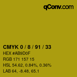 Color code: CMYK 0 / 8 / 91 / 33 | qconv.com