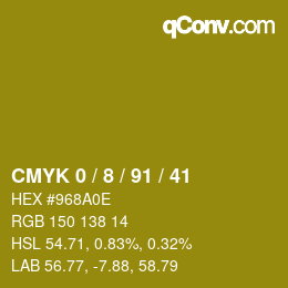 Color code: CMYK 0 / 8 / 91 / 41 | qconv.com