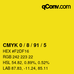 Color code: CMYK 0 / 8 / 91 / 5 | qconv.com