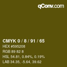 Color code: CMYK 0 / 8 / 91 / 65 | qconv.com