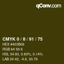 Color code: CMYK 0 / 8 / 91 / 75 | qconv.com