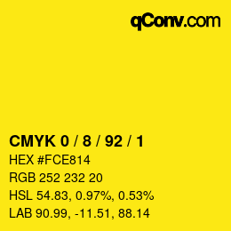 Color code: CMYK 0 / 8 / 92 / 1 | qconv.com