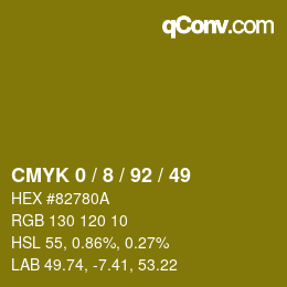 Color code: CMYK 0 / 8 / 92 / 49 | qconv.com