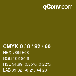 Color code: CMYK 0 / 8 / 92 / 60 | qconv.com