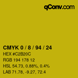 Color code: CMYK 0 / 8 / 94 / 24 | qconv.com