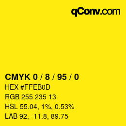 Color code: CMYK 0 / 8 / 95 / 0 | qconv.com