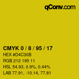 Color code: CMYK 0 / 8 / 95 / 17 | qconv.com