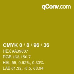 Color code: CMYK 0 / 8 / 96 / 36 | qconv.com