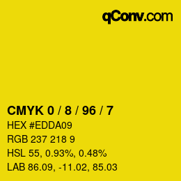 Color code: CMYK 0 / 8 / 96 / 7 | qconv.com