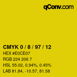 Color code: CMYK 0 / 8 / 97 / 12 | qconv.com