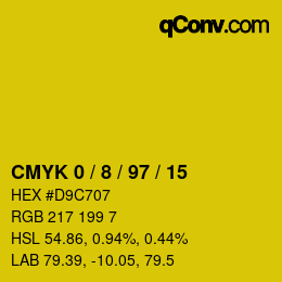 Color code: CMYK 0 / 8 / 97 / 15 | qconv.com