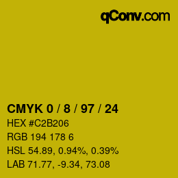 Color code: CMYK 0 / 8 / 97 / 24 | qconv.com