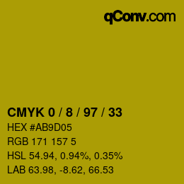 Color code: CMYK 0 / 8 / 97 / 33 | qconv.com