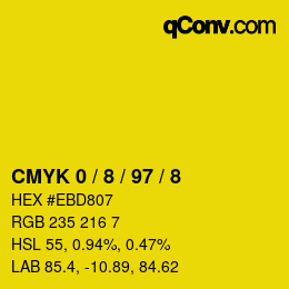 Color code: CMYK 0 / 8 / 97 / 8 | qconv.com