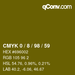 Color code: CMYK 0 / 8 / 98 / 59 | qconv.com