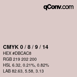 カラーコード: CMYK 0 / 8 / 9 / 14 | qconv.com