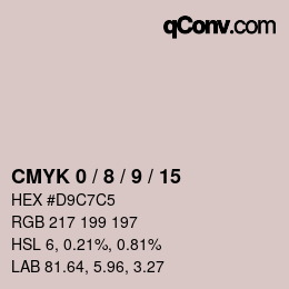 カラーコード: CMYK 0 / 8 / 9 / 15 | qconv.com