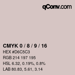 Color code: CMYK 0 / 8 / 9 / 16 | qconv.com