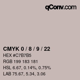 Color code: CMYK 0 / 8 / 9 / 22 | qconv.com