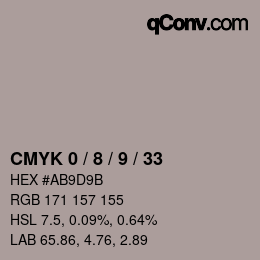 Color code: CMYK 0 / 8 / 9 / 33 | qconv.com
