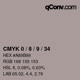 Color code: CMYK 0 / 8 / 9 / 34 | qconv.com