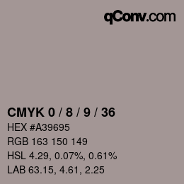 カラーコード: CMYK 0 / 8 / 9 / 36 | qconv.com