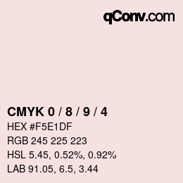 カラーコード: CMYK 0 / 8 / 9 / 4 | qconv.com