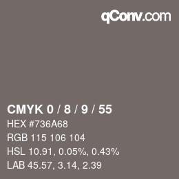 Color code: CMYK 0 / 8 / 9 / 55 | qconv.com