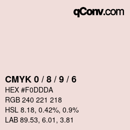 カラーコード: CMYK 0 / 8 / 9 / 6 | qconv.com