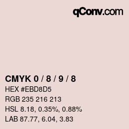 颜色代码: CMYK 0 / 8 / 9 / 8 | qconv.com