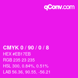 Color code: CMYK 0 / 90 / 0 / 8 | qconv.com