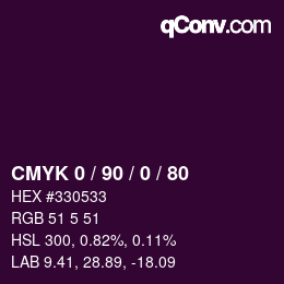 Color code: CMYK 0 / 90 / 0 / 80 | qconv.com