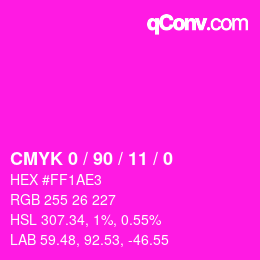 Color code: CMYK 0 / 90 / 11 / 0 | qconv.com