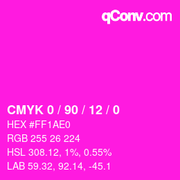 Color code: CMYK 0 / 90 / 12 / 0 | qconv.com